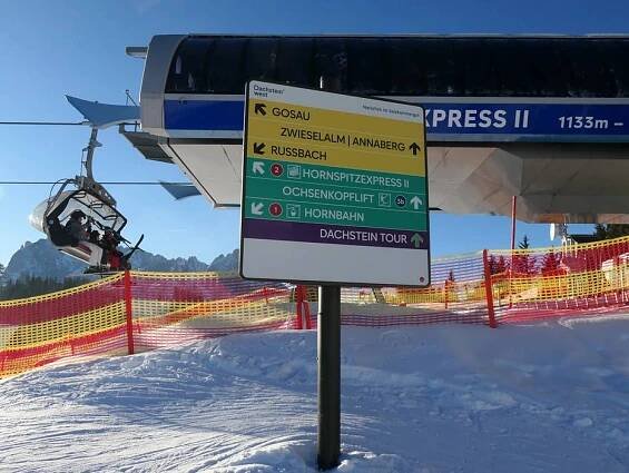 Orientation Dachstein West – Gosau/Russbach/Annaberg - information boards, sign-postings Dachstein West – Gosau/Russbach