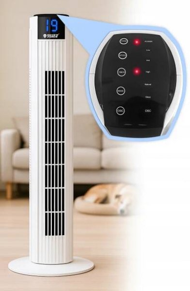 SLOUPOVÝ VENTILÁTOR VELKÝ PODLAHOVÝ VENTILÁTOR ČASOVAČ OSCILACE SLOUPEK DÁLKOVÉ OVLÁDÁNÍ EAN (GTIN) 5907190130751