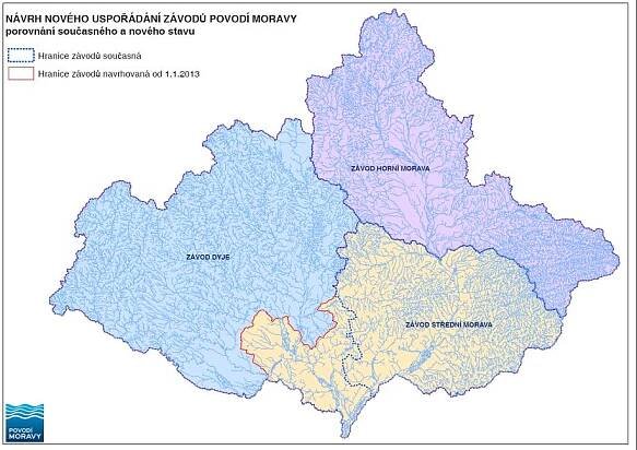 Reorganizace hranic závodů a provozů Povodí Moravy, s.p. - Povodí Moravy