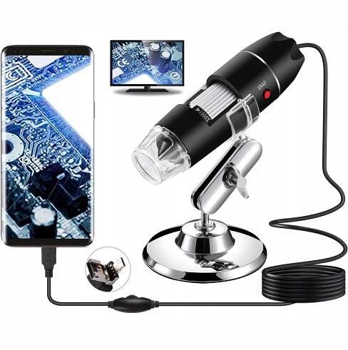 DIGITÁLNÍ USB MIKROSKOP, RUČNÍ ENDOSKOP SE ZVĚTŠENÍM, MINI VIDEOKAMERA za 407.00CZK - Allegro