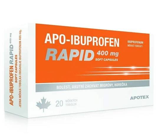 Apo-Ibuprofen Rapid 400 mg 20 měkkých tobolek