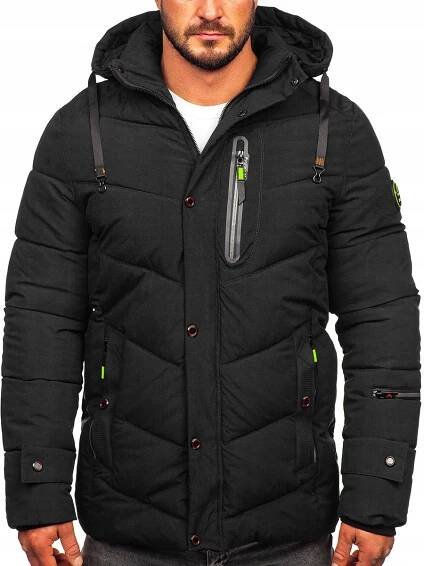 ZIMNÍ BUNDA PROŠÍVANÁ ČERNÁ 22M55 DENLEY_2XL Délka sahá k bokům