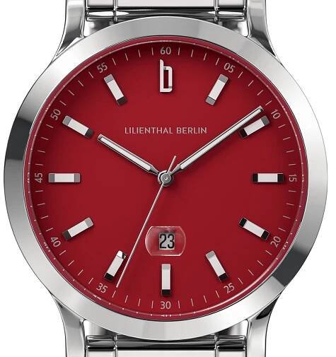 Huxley II Crimson Red - Stainless Steel silver