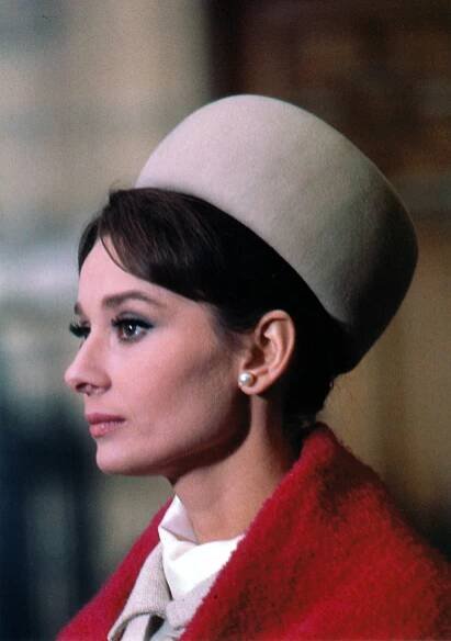 Audrey Hepburn photographed on the set of Charade, 1963.