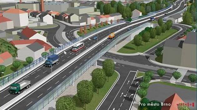 Židenicím uleví silnice na pilířích