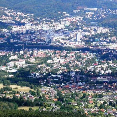Liberec,  to byly i slavné LVT. Pohled na město z dominanty Ještědu | foto: Alena Volfová,  Český rozhlas