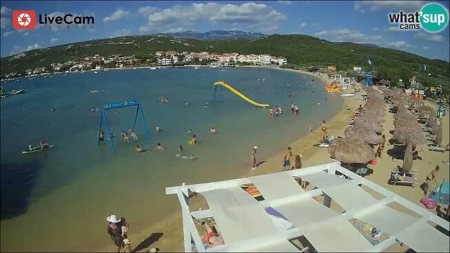 Planjka - Stara Novalja, Trinćel, Najljepše plaže - Live Cam Croatia