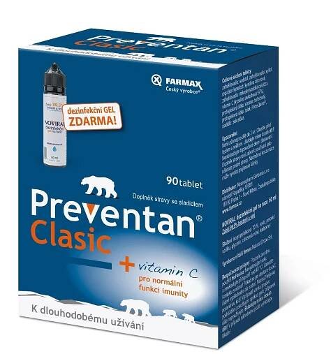 Preventan Clasic 90 tablet + dezinfekční gel
