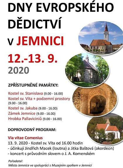 Dny Evropského dědictví v Jemnici: Jemnice
