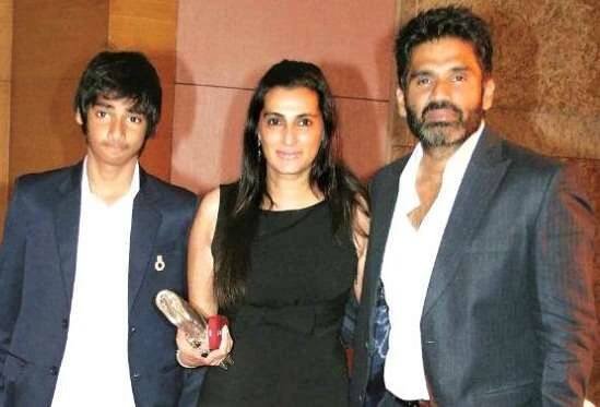Suniel Shetty family photos son Ahan Shetty | Celebrity family wiki