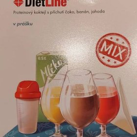 Proteinový koktejl v prášku s příchutí jahoda DietLine