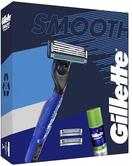 Kazeta GILLETTE Mach3 (komplet. strojek + 2 NH + gel 75ml) 169 Kč