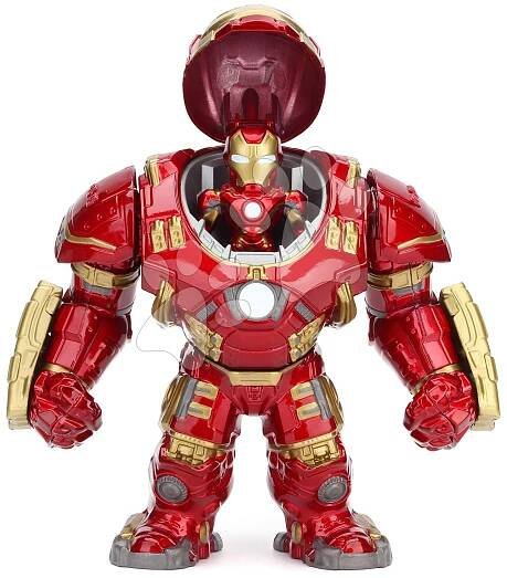Figurky sběratelské Marvel Hulkbuster a Iron Man Jada kovové s otevíratelnou helmou výška 16,5 cm a 6 cm
