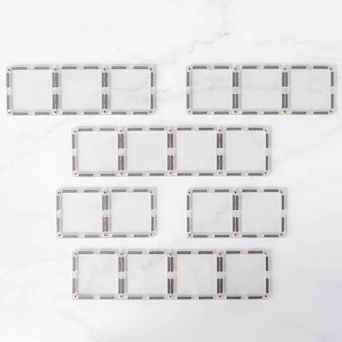Connetix Tiles - Magnetická stavebnice Průhledný Rectangles 12 ks