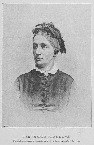 Marie Riegrová-Palacká - zakladatelka jeslí, mateřských a dívčích škol