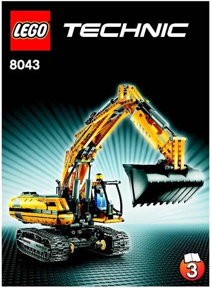 Návod na stavbu 3 LEGO Technic 8043 Bagr s motorem - Zbozi.cz