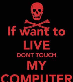 Don't Touch My Computer Live Skull Wallpaper