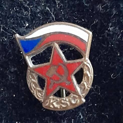 POLITIKA - KSČ smalt  - Odznaky, nášivky a medaile