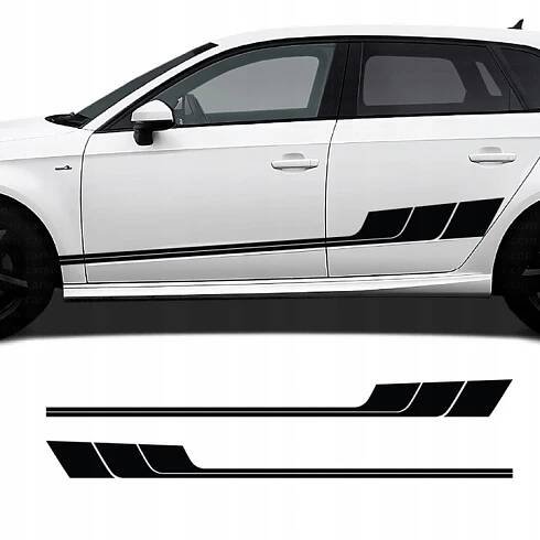 Samolepky na boční lištu auta Aero Speed Audi A3