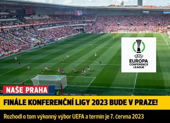 Fotbalové finále Konferenční ligy bude za rok v Praze.