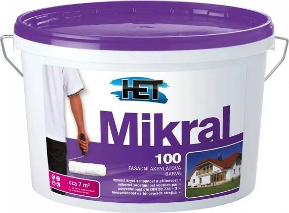 MIKRAL 100 fasádní barva jemná 7 kg