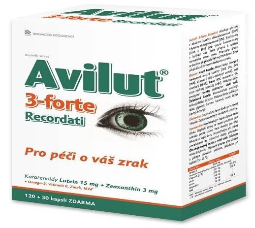 Avilut 3-forte Recordati 120+30 kapslí