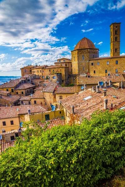 panoráma města volterra - toskánsko, itálie - etruských stylech - stock snímky, obrázky a fotky