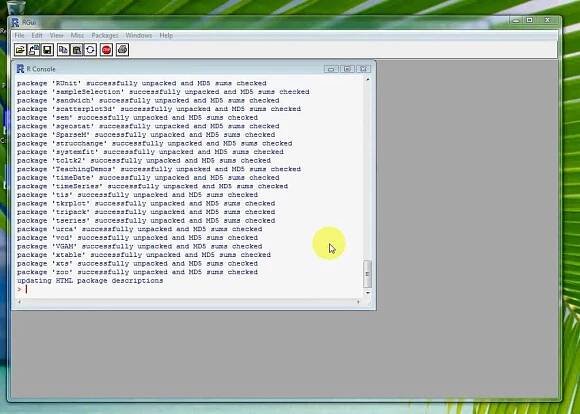 R Commander (Rcmdr) installation for Windows