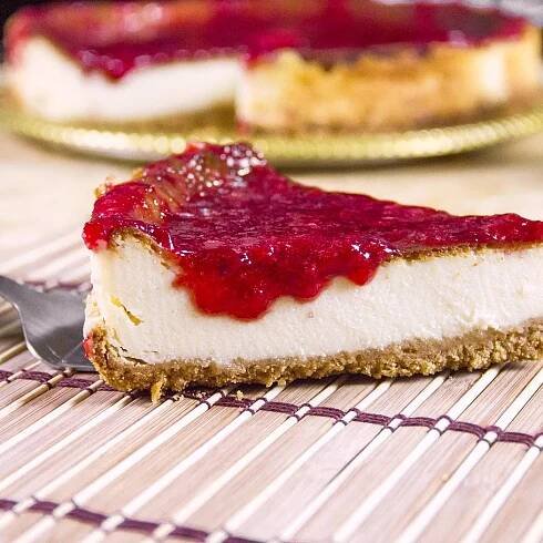 Náhled receptu Nepečený cheesecake s jahodami