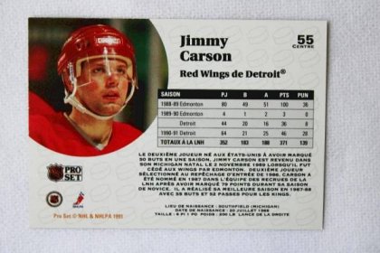 91-92 ProSet - Jimmy CARSON č. 55   (o7) - Hokejové karty