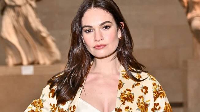 Lily James channels '90s bombshell glam with incredible blonde hair transformation