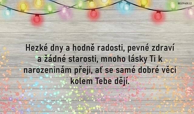 Přání k narozeninám. Přání, přáníčka pro všechny zdarma