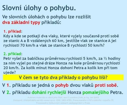 Priklady Na Pohyb Seznam Cz