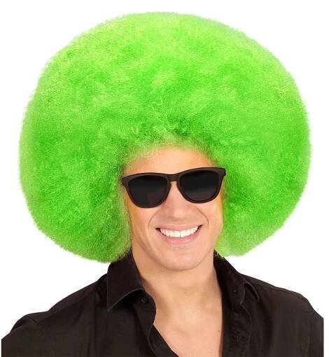 Oversize paruka zelené afro | 4lol.cz