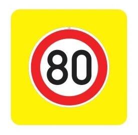 zvyraznena dopravni znacka b20a nejvyssi dovolena rychlost