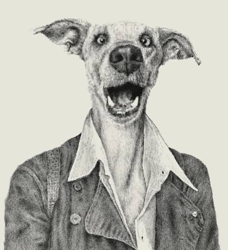 Head of dog on body of Susan Sarandon