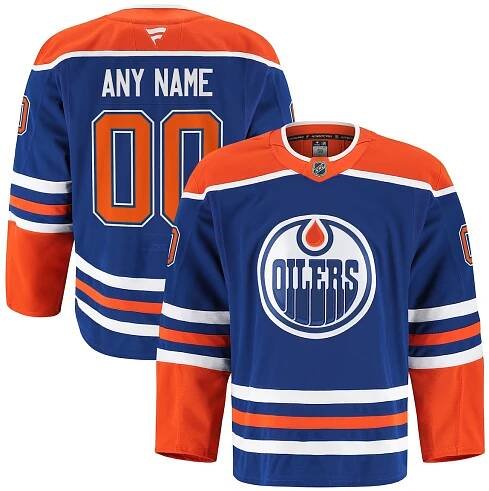 Men's Edmonton Oilers Fanatics Royal Home Authentic Pro Custom Jersey
