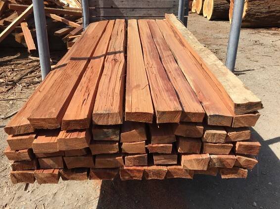 Salvaged Redwood split products