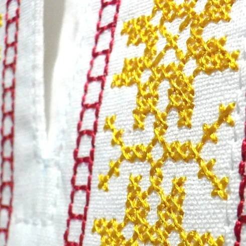 Slovenské kroje || Mužská vyšívaná košeľa KRIŠTOF