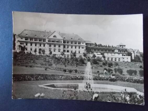 Svitavy Jevíčko  Lázně plícní léčebna sanatorium fontána kašna  - Pohlednice místopis
