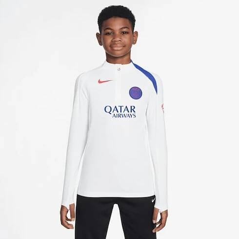 Haut d'entraînement PSG Nike Strike Drill - Blanc - Enfant