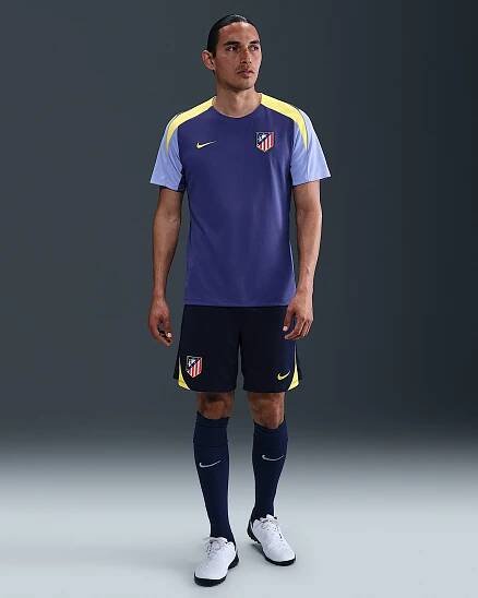 Pánské pleteninové fotbalové kraťasy Nike Dri-FIT Atlético Madrid Strike - Binary Blue/Vibrant Yellow/Vibrant Yellow