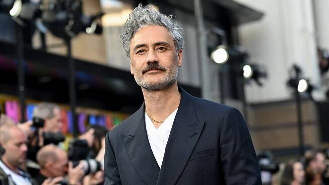 Taika Waititi poses at the premiere of Lightyear in London.