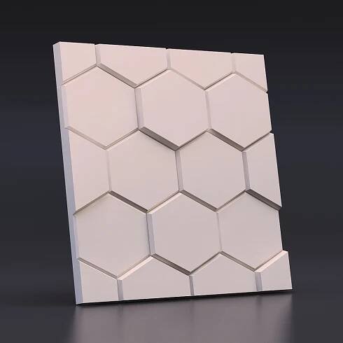 Dekorační sádrový 3D obklad Hexagon / cena za 1 m2
