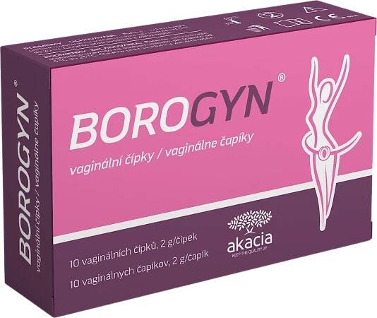 Borogyn vaginální čípky 10x2 g