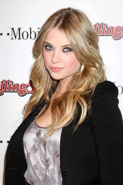 Ashley Benson was at the Rolling Stone Pre-Oscar Bash 2011 at W Hotel on February 26, 2011, in Hollywood, CA. She wore a smart casual outfit and a black jacket to pair with her long, wavy and layered sandy blonde hairstyle with highlights and a tousle.