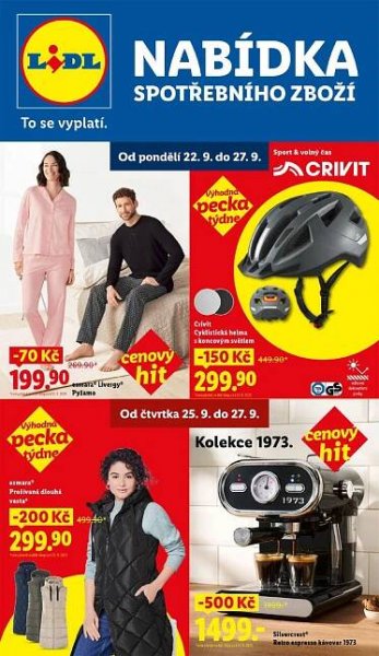 Lidl leták - Nabídka spotřebního zboží od 22. 9. | Kupi.cz