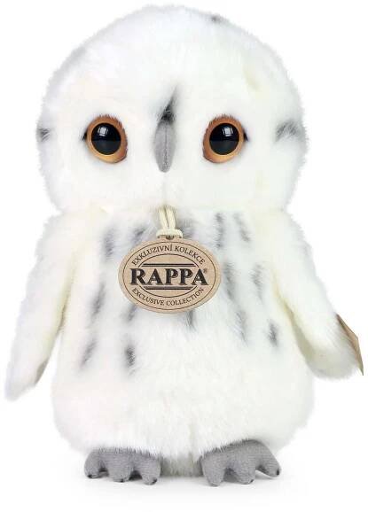 RAPPA Plyšová sova bílá 18 cm, Eco-Friendly