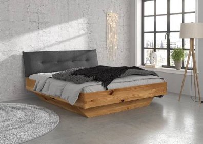 Dubová postel s úložným prostorem Bara 180x200cm
