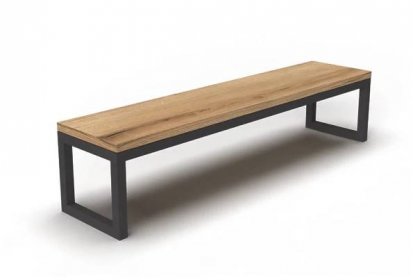 lavice HELENA masiv dub/hliník - Moderní stoly